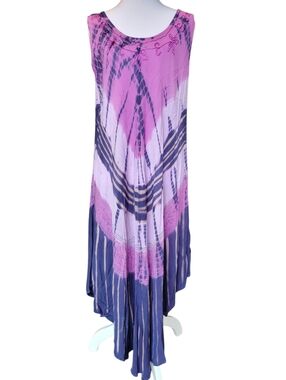 Charlie Paige Purple Pink Flowy Sleeveless Dress